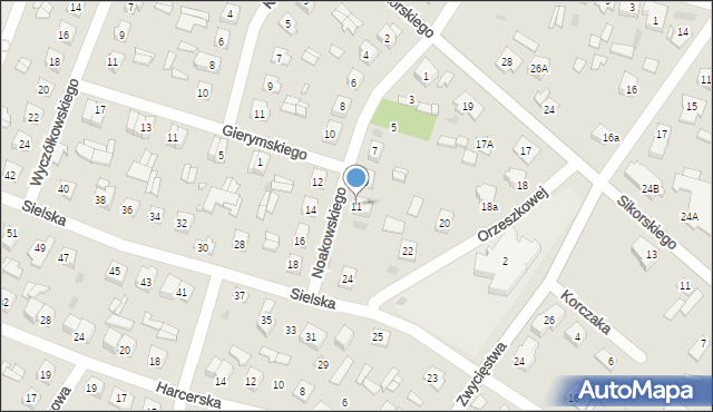 Ostrów Mazowiecka, Noakowskiego Stanisława, 11, mapa Ostrów Mazowiecka