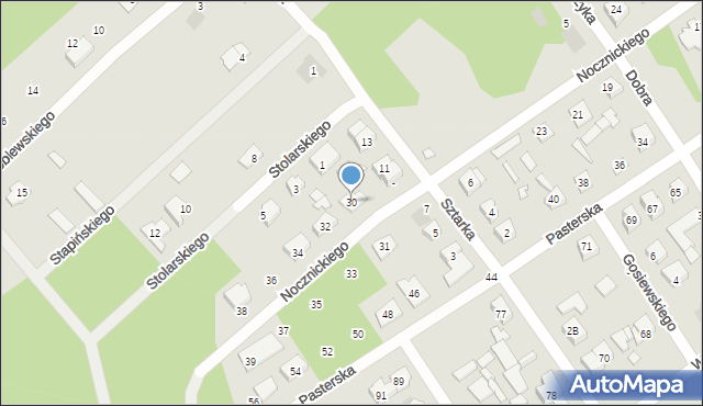 Ostrów Mazowiecka, Nocznickiego Tomasza, 30, mapa Ostrów Mazowiecka
