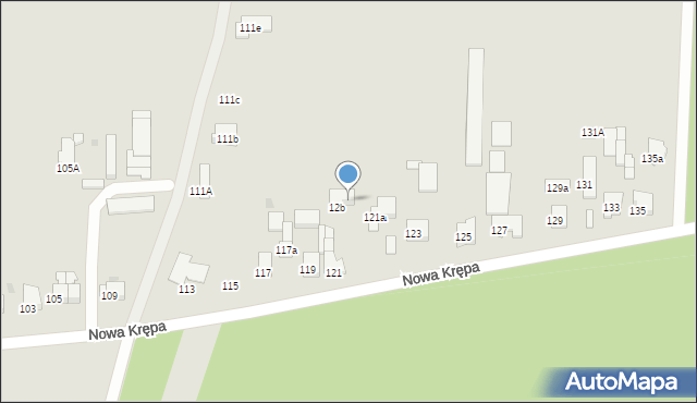 Ostrów Wielkopolski, Nowa Krępa, 121b, mapa Ostrów Wielkopolski