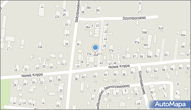 Ostrów Wielkopolski, Nowa Krępa, 41a, mapa Ostrów Wielkopolski