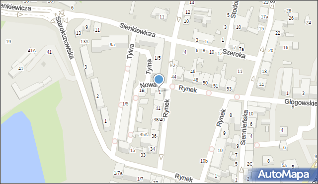 Ostrowiec Świętokrzyski, Nowa, 1, mapa Ostrowiec Świętokrzyski