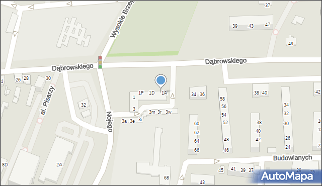 Oświęcim, Nojego Józefa, 1B, mapa Oświęcimia