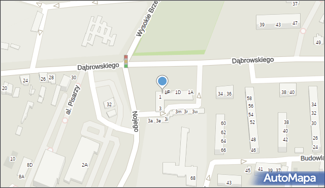 Oświęcim, Nojego Józefa, 1G, mapa Oświęcimia