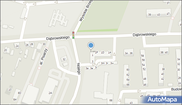 Oświęcim, Nojego Józefa, 1H, mapa Oświęcimia