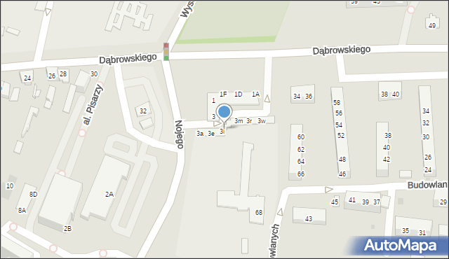 Oświęcim, Nojego Józefa, 3j, mapa Oświęcimia