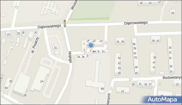 Oświęcim, Nojego Józefa, 3l, mapa Oświęcimia