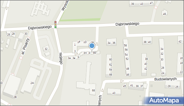 Oświęcim, Nojego Józefa, 3t, mapa Oświęcimia