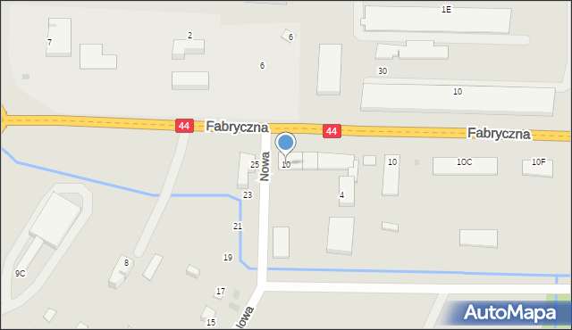 Oświęcim, Nowa, 10, mapa Oświęcimia