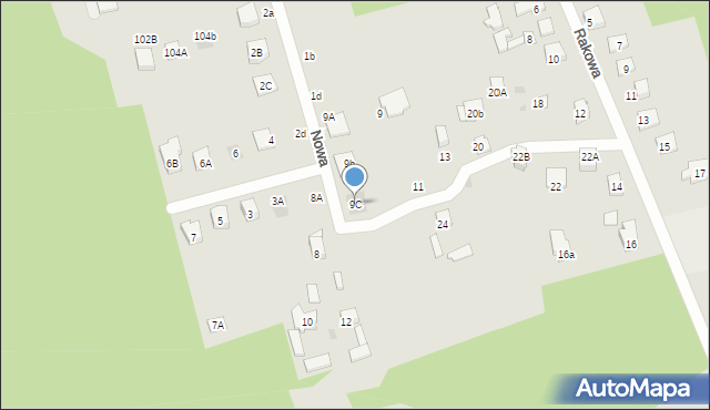 Otwock, Nowa, 9C, mapa Otwock