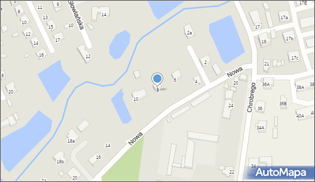 Otyń, Nowa, 8, mapa Otyń