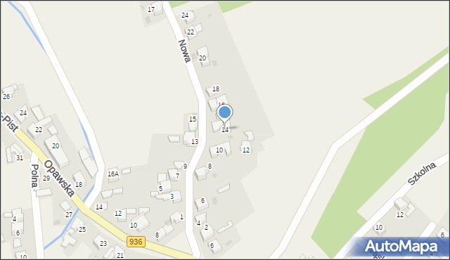 Owsiszcze, Nowa, 14, mapa Owsiszcze