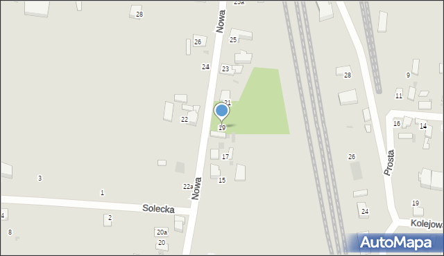 Ozorków, Nowa, 19, mapa Ozorków