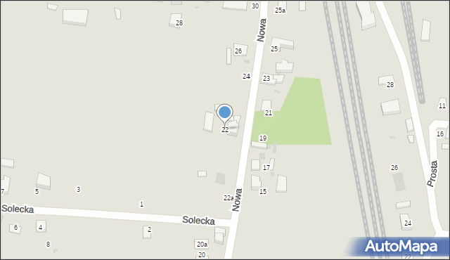 Ozorków, Nowa, 22, mapa Ozorków