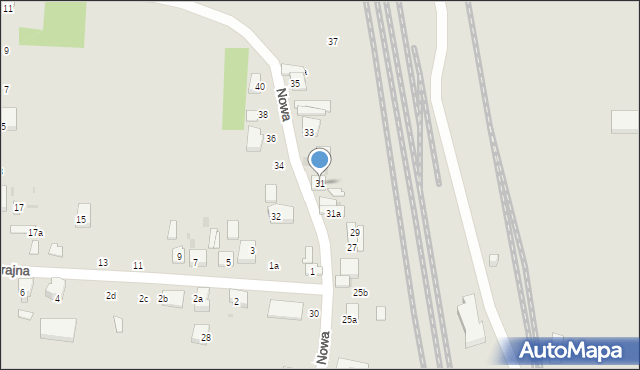 Ozorków, Nowa, 31, mapa Ozorków