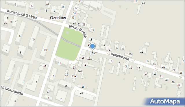 Ozorków, Nowy Rynek, 16a, mapa Ozorków