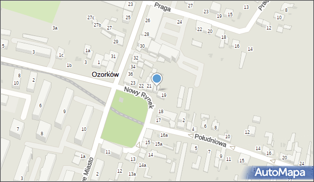 Ozorków, Nowy Rynek, 20, mapa Ozorków