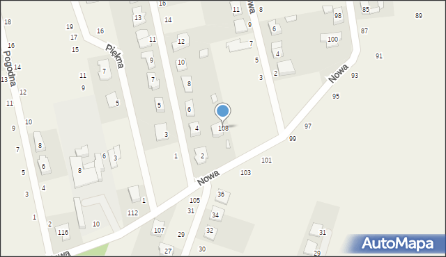 Palędzie, Nowa, 108, mapa Palędzie