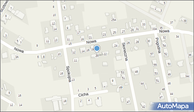 Palędzie, Nowa, 20, mapa Palędzie