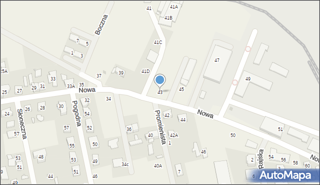 Palędzie, Nowa, 43, mapa Palędzie