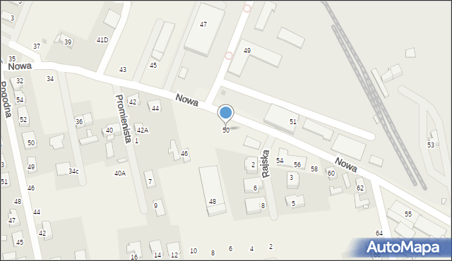 Palędzie, Nowa, 50, mapa Palędzie