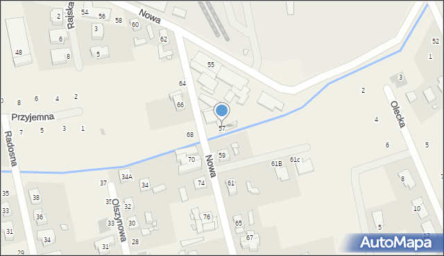 Palędzie, Nowa, 57, mapa Palędzie