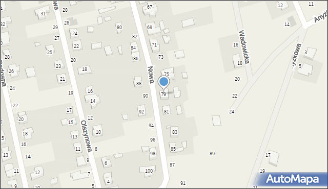 Palędzie, Nowa, 79, mapa Palędzie