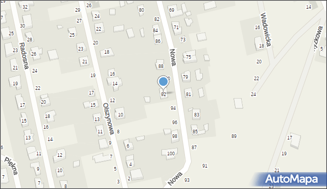 Palędzie, Nowa, 92, mapa Palędzie