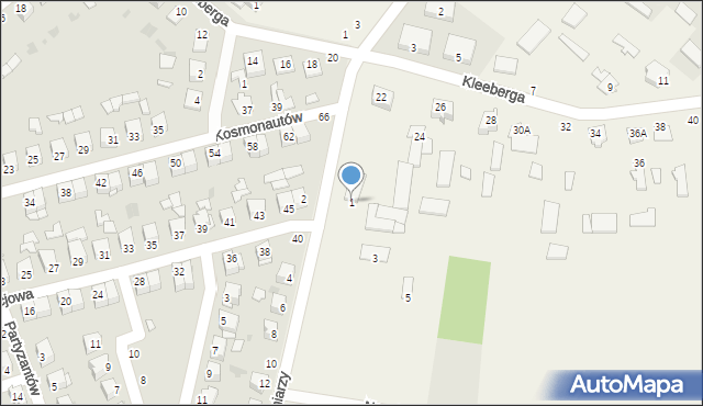 Parczew, Nosalskiego Apolinarego, 1, mapa Parczew