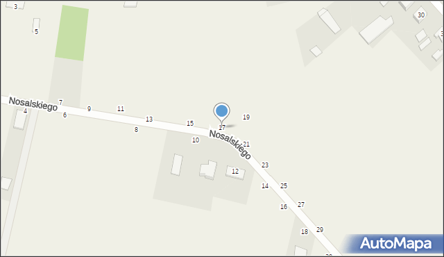 Parczew, Nosalskiego Apolinarego, 17, mapa Parczew