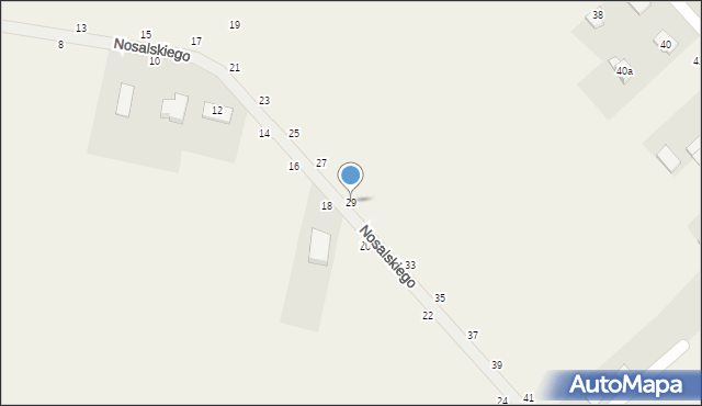 Parczew, Nosalskiego Apolinarego, 29, mapa Parczew