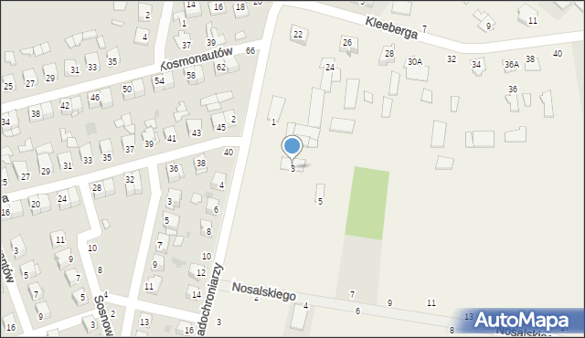 Parczew, Nosalskiego Apolinarego, 3, mapa Parczew