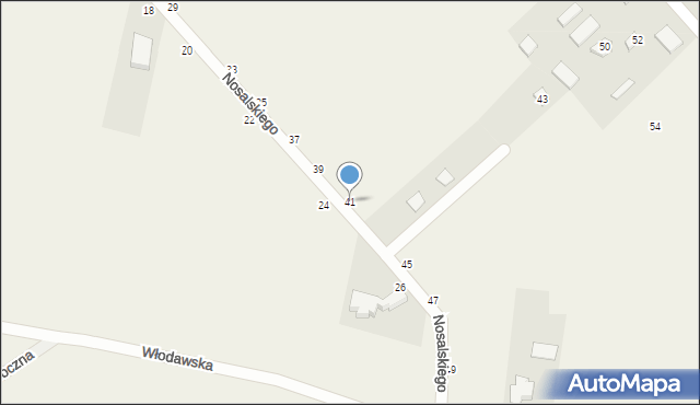 Parczew, Nosalskiego Apolinarego, 41, mapa Parczew