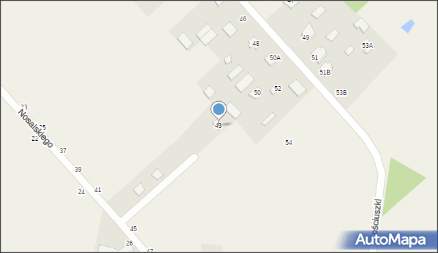 Parczew, Nosalskiego Apolinarego, 43, mapa Parczew