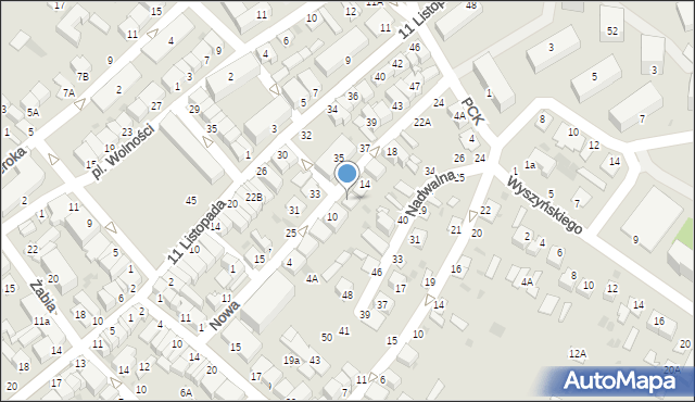 Parczew, Nowa, 12, mapa Parczew