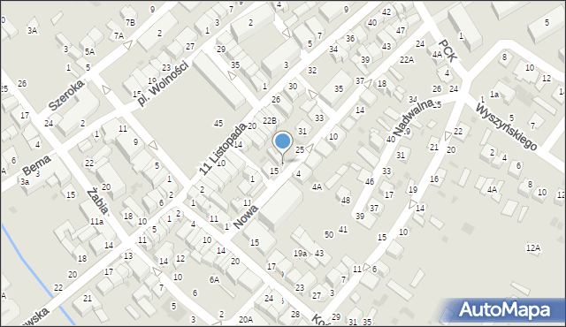 Parczew, Nowa, 19, mapa Parczew