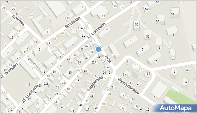 Parczew, Nowa, 24, mapa Parczew