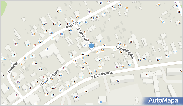 Parczew, Nowowiejska, 24, mapa Parczew