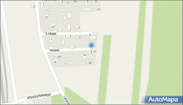 Pasieki, Nowa, 3, mapa Pasieki