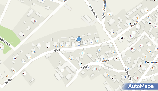 Pęckowo, Noja Józefa, 22, mapa Pęckowo