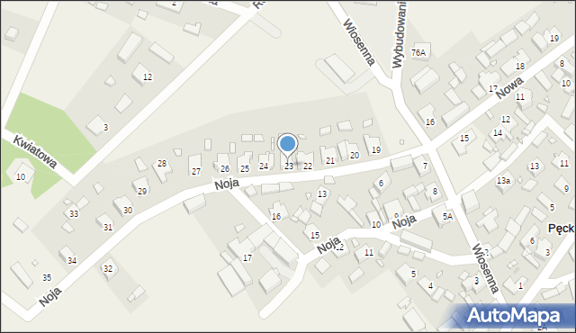Pęckowo, Noja Józefa, 23, mapa Pęckowo