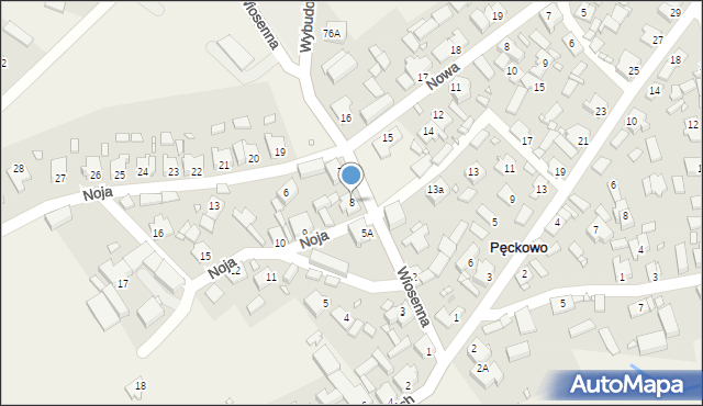 Pęckowo, Noja Józefa, 8, mapa Pęckowo