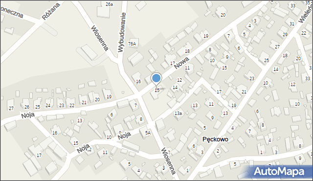 Pęckowo, Nowa, 15, mapa Pęckowo