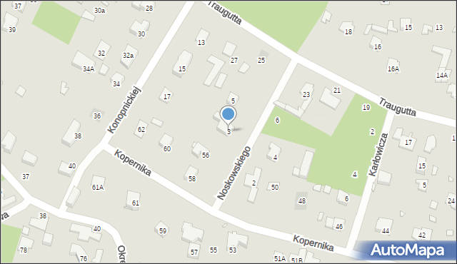 Piaseczno, Noskowskiego, 3, mapa Piaseczno