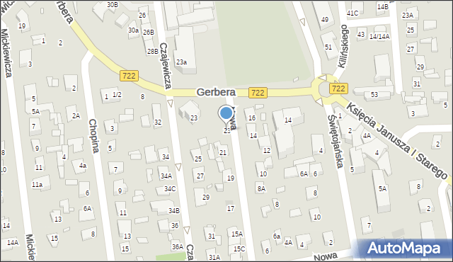 Piaseczno, Nowa, 23, mapa Piaseczno