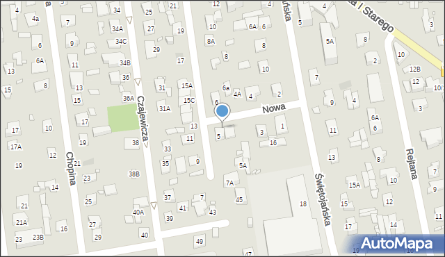 Piaseczno, Nowa, 5b, mapa Piaseczno