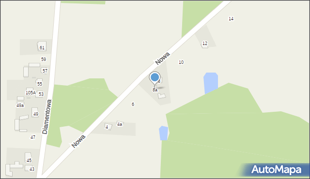 Piastów, Nowa, 8a, mapa Piastów