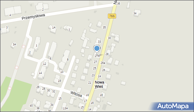 Pińczów, Nowowiejska, 27A, mapa Pińczów