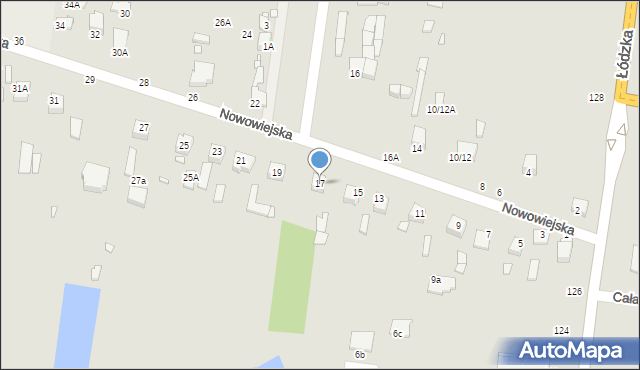 Piotrków Trybunalski, Nowowiejska, 17, mapa Piotrków Trybunalski