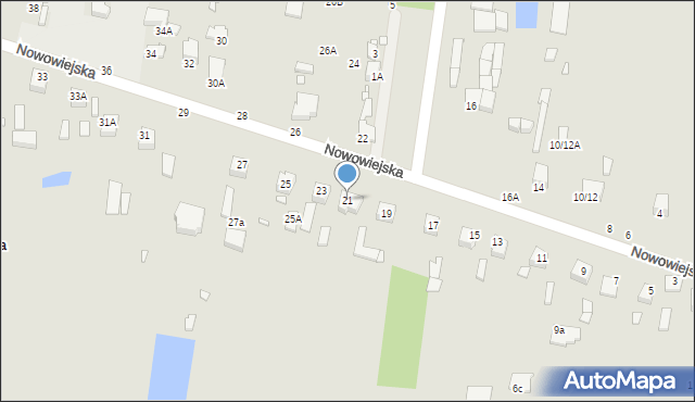 Piotrków Trybunalski, Nowowiejska, 21, mapa Piotrków Trybunalski