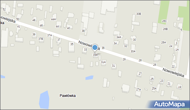 Piotrków Trybunalski, Nowowiejska, 33A, mapa Piotrków Trybunalski